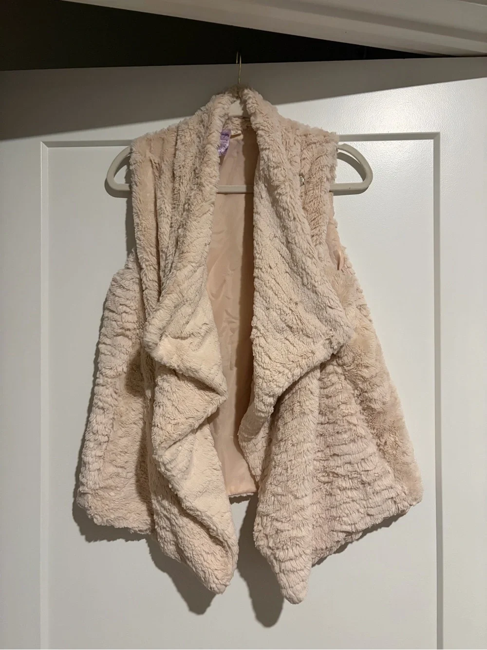 Alyx Cream Faux Fur Open-Front Vest